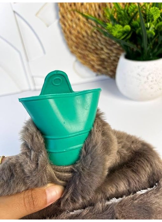 قربة مياه ساخنة 2 لتر، آمنة وسهلة الاستخدام، لعلاج الآلام العضلية والإصابات المؤقتة، مثالية للرقبة والساقين، بدون بطارية - Image 3